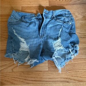 Kendall & Kylie Distressed Denim Women Shorts